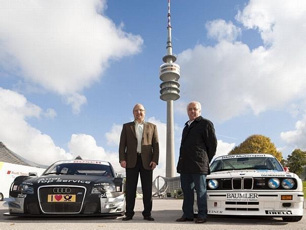 Olympiapark-Chef Ralph Huber (links) und Hans Werner Aufrecht Chef der DTM in München. Foto: ITR/Auto-Reporter.NET 